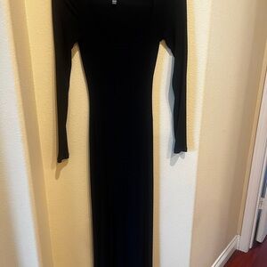 Skims Black Long Sleeve Dress